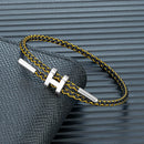 Bracelete de Cordão em H