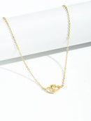 Colar Feminino Tiny Double Hollow Heart