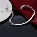 Bracelete Cordão Torcido em Prata 925